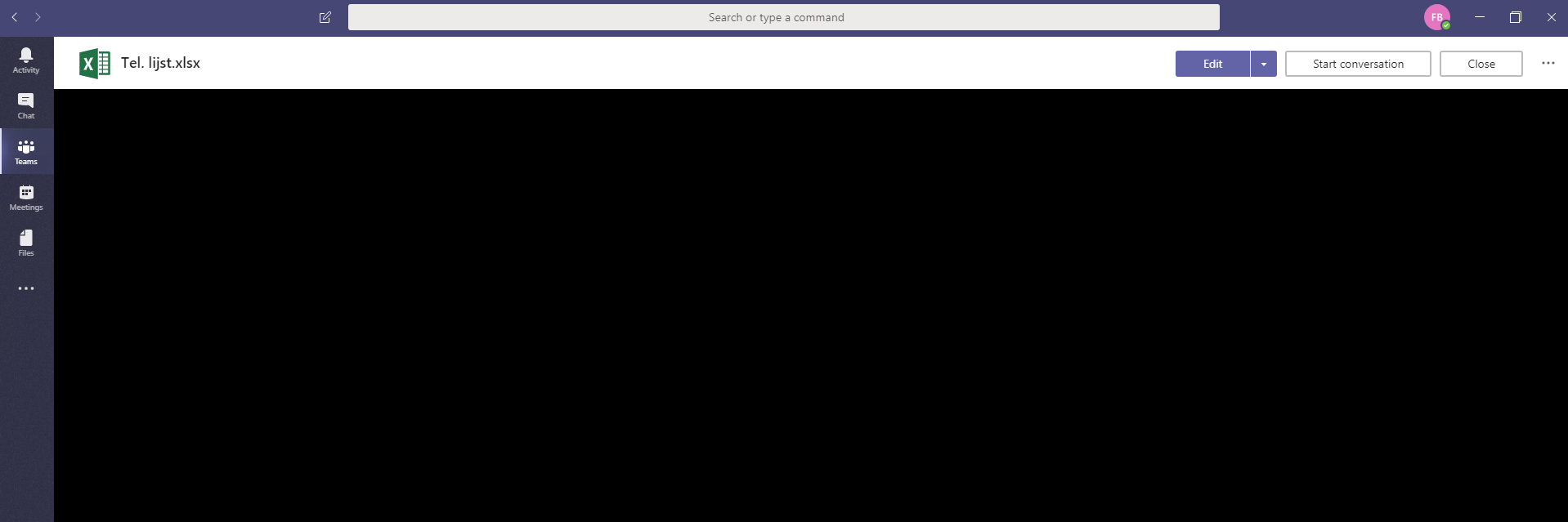 Microsoft Teams file preview shows black screen ...