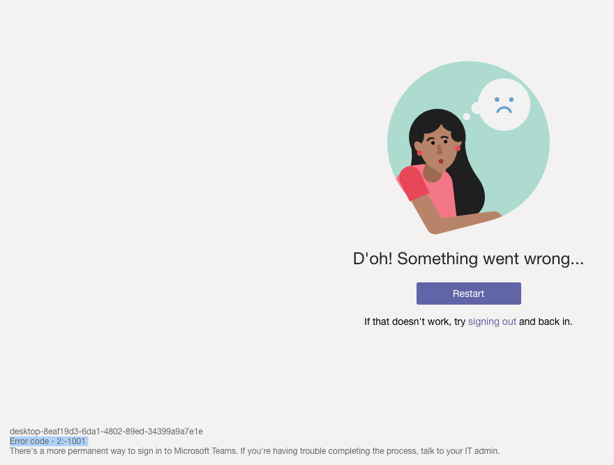 Error Code 2 1001 Microsoft Tech Community
