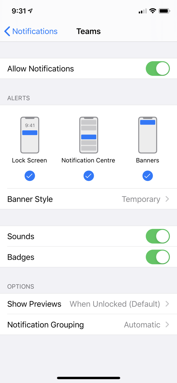 MS Teams Notifications on mobile phones - banner OK but no ...