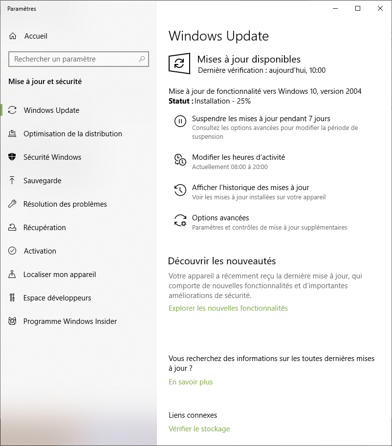 Installation Windows 10 Version 2004 Microsoft Tech