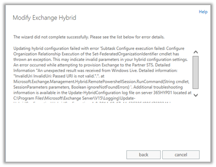 Introducing The Microsoft Office 365 Hybrid Configuration Wizard Microsoft Tech Community