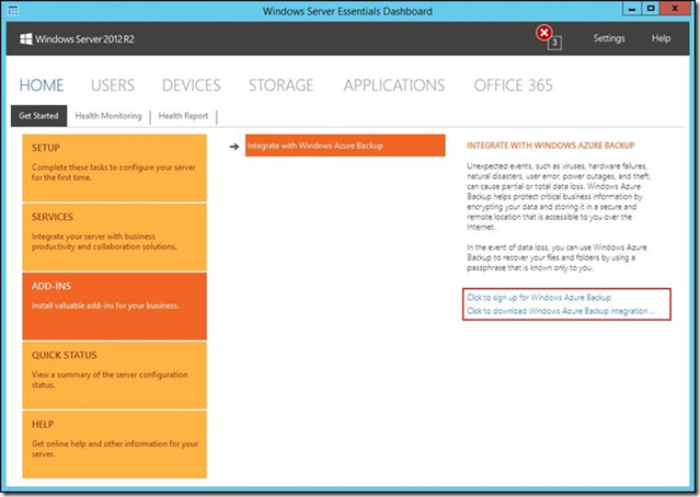 Configuring Microsoft Azure Online Backup on Windows Server 2012 R2  Essentials - Microsoft Community Hub