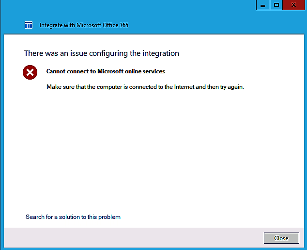 Fix for Office 365 Integration issue with Windows Server 2012 R2 Essentials  has been released - Microsoft Tech Community