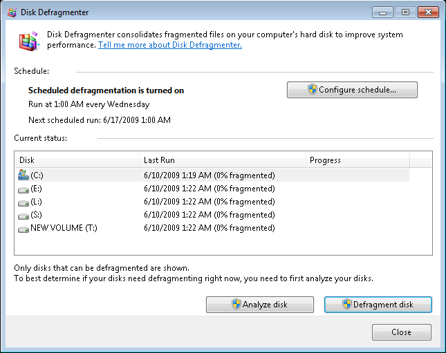 Windows 7 Disk Defragmenter User Interface Overview - Microsoft Community  Hub