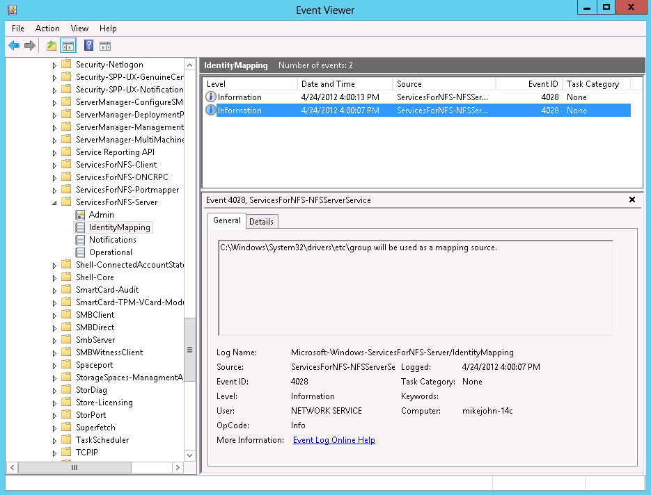 NFS Identity Mapping in Windows Server 2012 - Microsoft Tech Community
