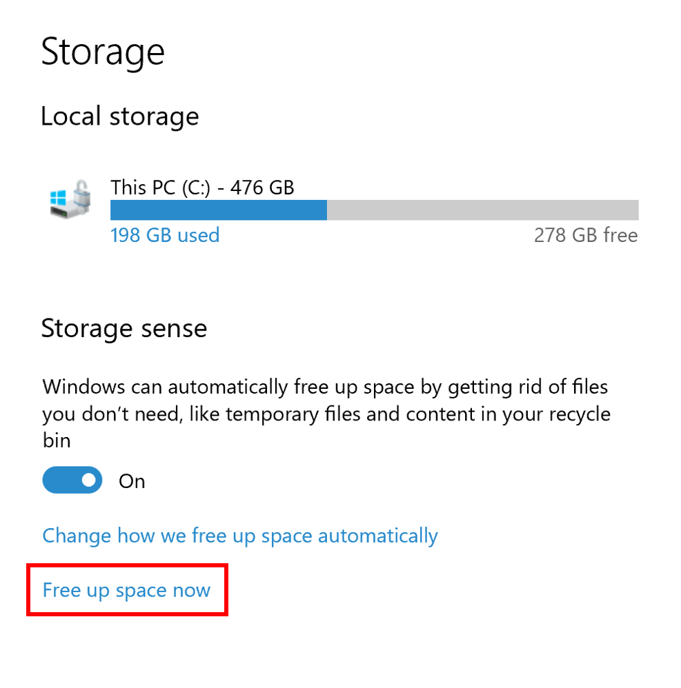 Windows 10 and Storage Sense - Microsoft Tech Community
