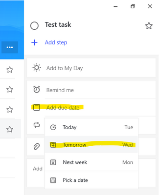 Picking due date from task details