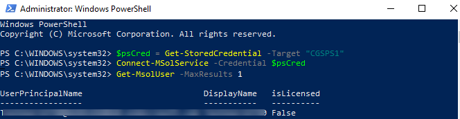 cred = Get-Credential without asking for prompts powershell - Microsoft Community