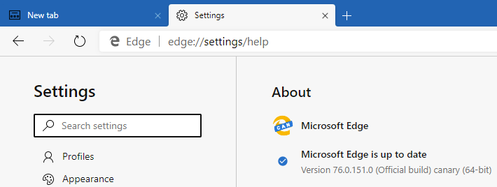Edge Canary tab text issue resolved.png