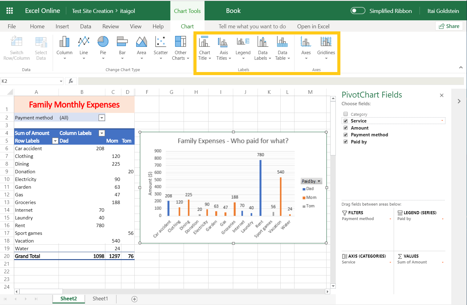 Insert PivotChart is available in Excel for the web - Microsoft Community  Hub
