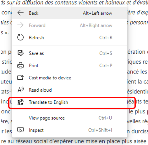 Custom Translate Text on Microsoft Edge fixing Microsoft Edge Translate to English Not Working and Appearing