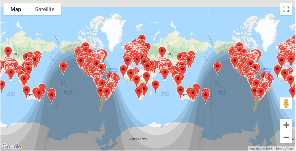 Global Azure Bootcamp 2019 locations