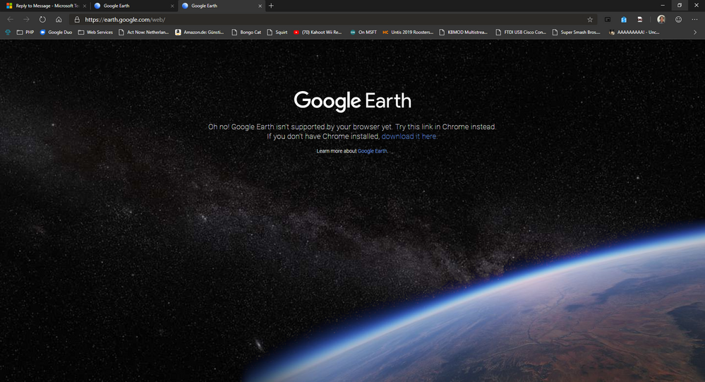 Google Earth: After clicking launch