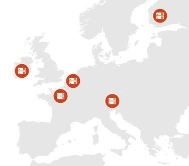 This map shows the datacenter locations where we store core customer data at rest for new customers who choose to provision their Office 365 tenant in the European Union (EU) Geo.