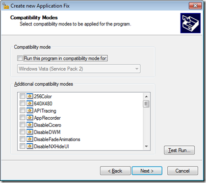 Shimming with Compatibility Administrator