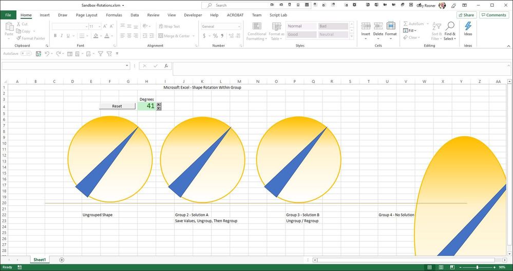 Excel VBA - Rotate while Zoom = 98%