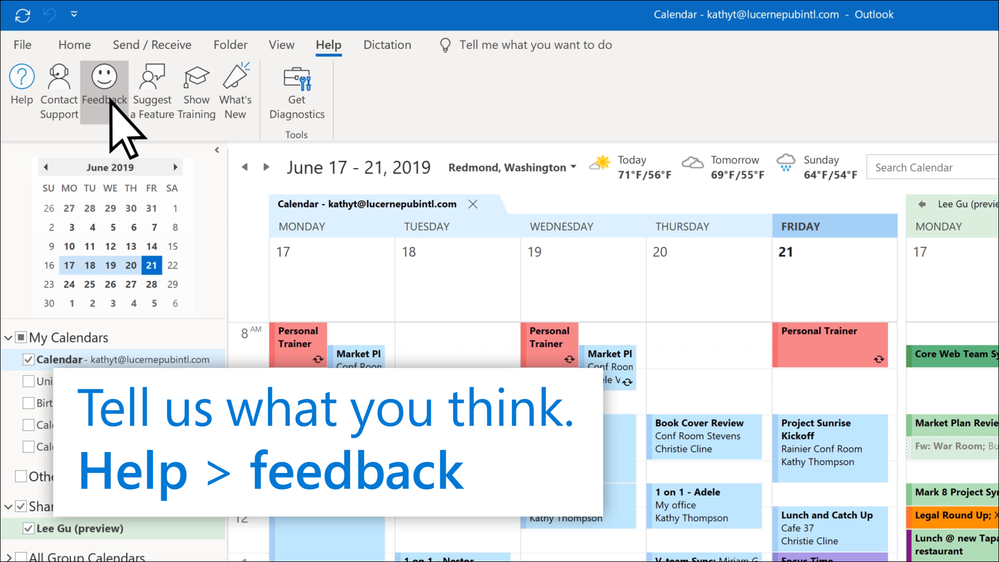 Preview how Outlook for Windows is updating Shared Calendars
