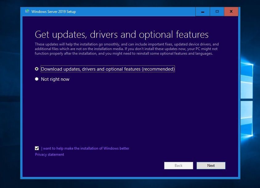 Windows Server 2019 Update Installer