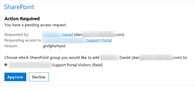Requesting access to Support Portal.