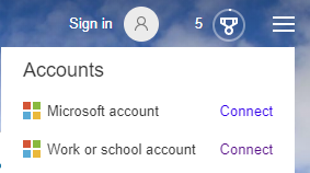 Figure 1 – Sign in with the “Work or school account” option