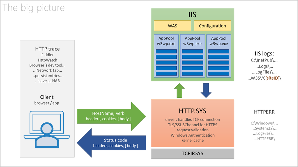 IIS sits on top of HTTP.SYS, which in turn relies on SChannel provider for HTTPS communication