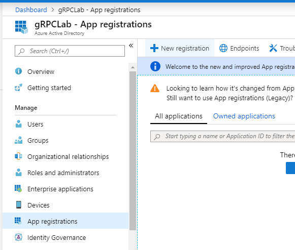 ASP.NET Core gRPC and WPF on .NET Core with Azure AD Authorization