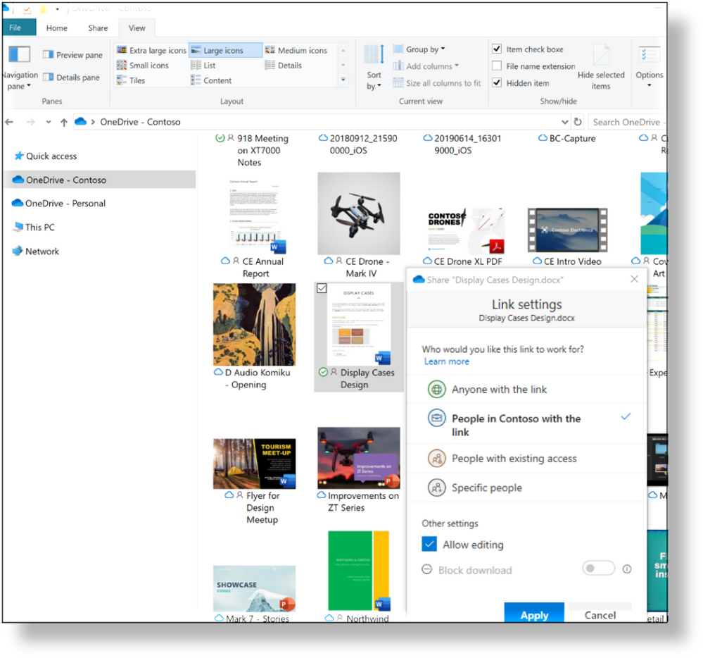 Share and collaborate on your files directly from the desktop.