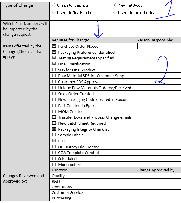 This is the form. Can i select a radio button and populate check boxes automatically?