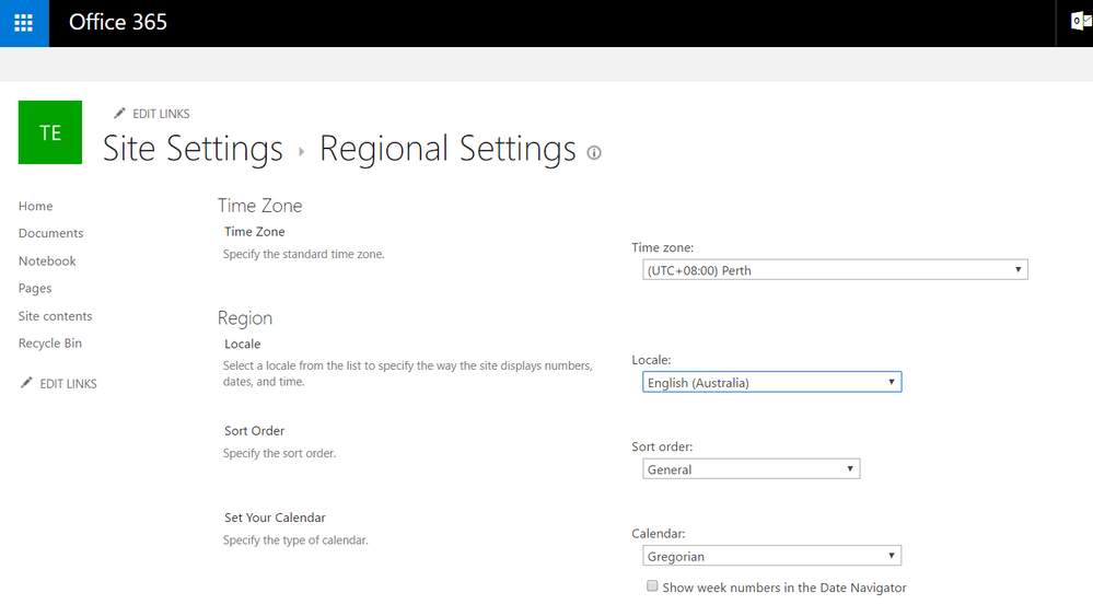 Sharepoint Site Settings.PNG