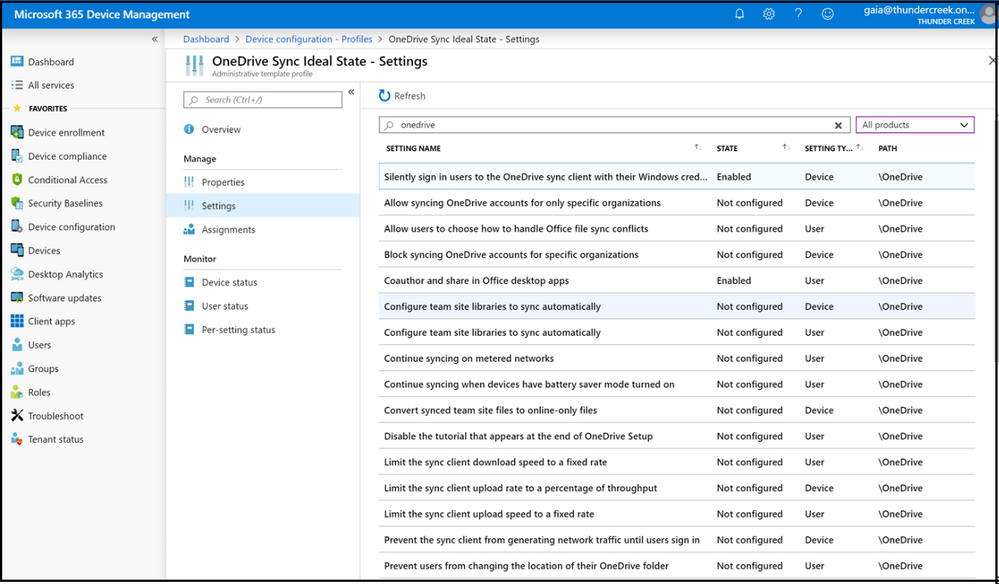 Deploy and manage OneDrive with Intune.