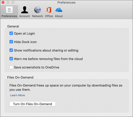Setting up Files On-Demand for Mac.