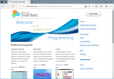 Small Basic Web v1.0