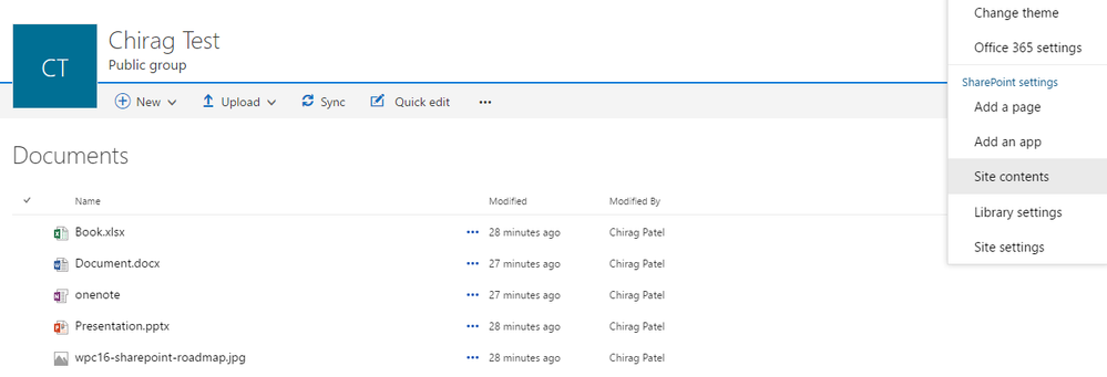 Office 365 Group Settings Options