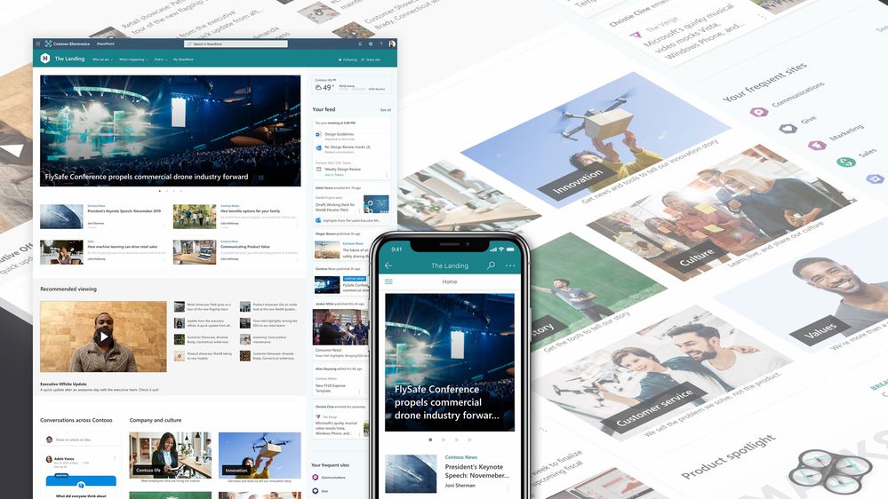 SharePoint home sites - a personalized landing experience for your organization.