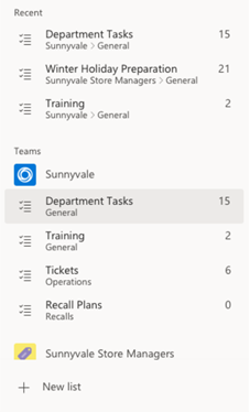 Microsoft lists teams app