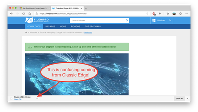 Downloads are confusing after Classic Edge