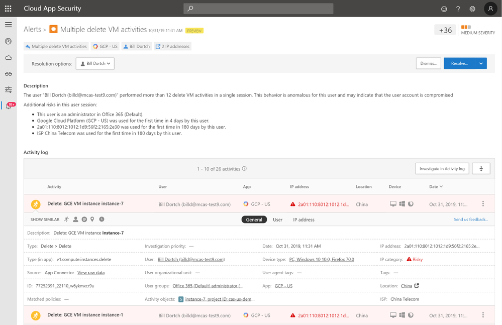 Image 4: Detection - Multiple VM deletion activities