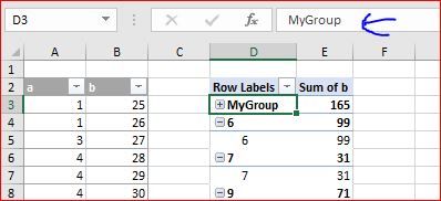 Pivot table-group custom name - Microsoft Community Hub