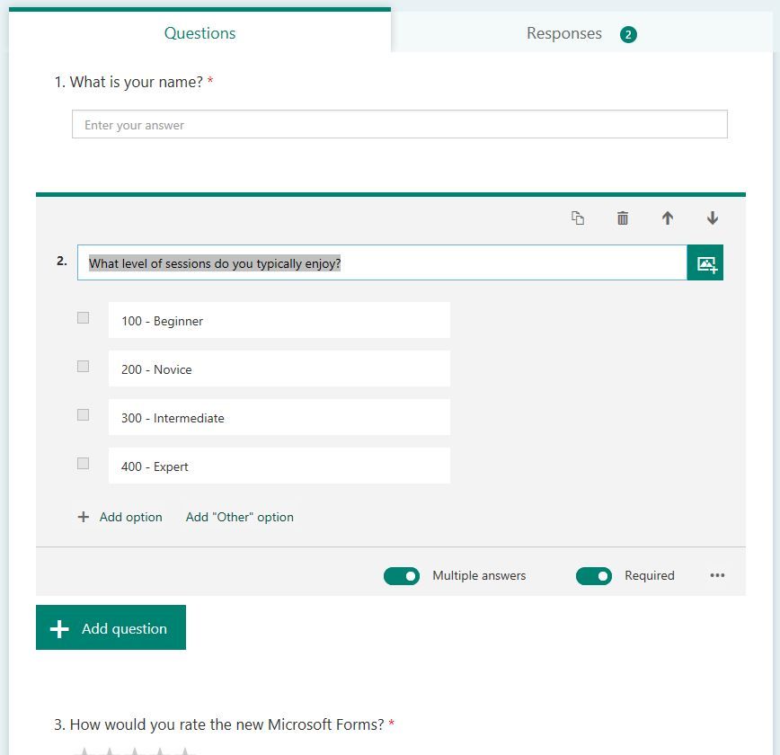 Microsoft Forms Preview for Office 365 Business tenants First