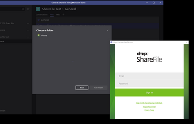 adding ShareFile access to Teams