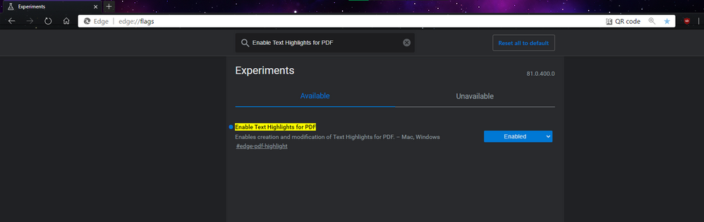 The option to remove highlights from PDFs is gone in version 80.0.358 -  Microsoft Tech Community