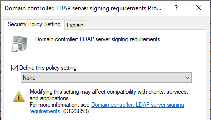 LDAP Channel Binding and LDAP Signing Requirements - March 2020 update  final release - Microsoft Community Hub