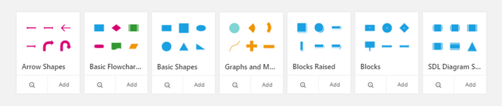 Build your diagrams online using rich Visio shapes.