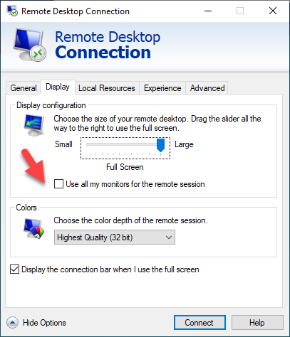 Remote Desktop: allow to change display settings while connected -  Microsoft Community Hub