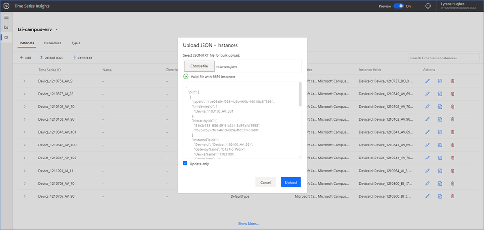 Figure 8 Bulk editing instances