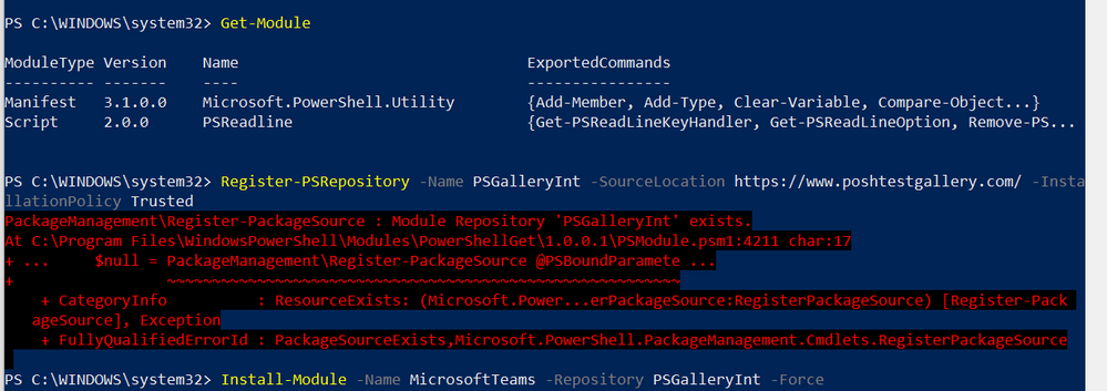 Unable to install latest PowerShell Module - Microsoft Community Hub