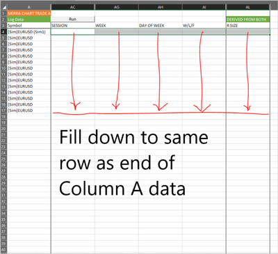 How to autofill multiple formulas with a range that is down to the last  cell of a certain column? - Microsoft Community Hub
