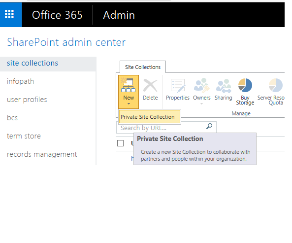 SharePoint Collections Create New.png