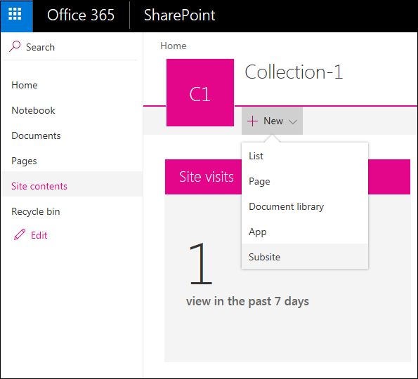 SharePoint Collections - New Subsite.png