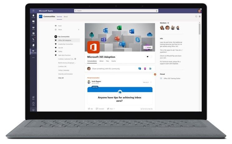 The new Yammer experience is available in the Yammer app for Microsoft Teams.